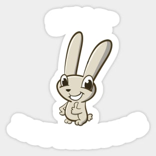 Stay Hoptimistic Bunny Pun Sticker